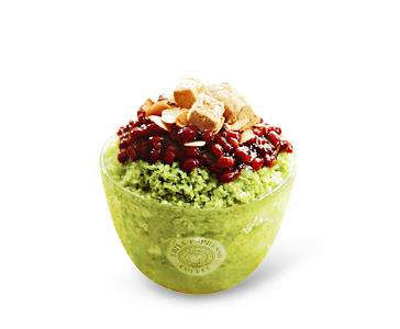 이디야커피의 아이스리얼 녹차빙수.